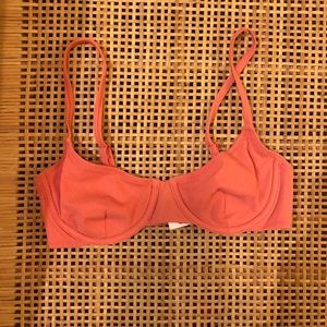 Stars and Stripes salmon bikini top